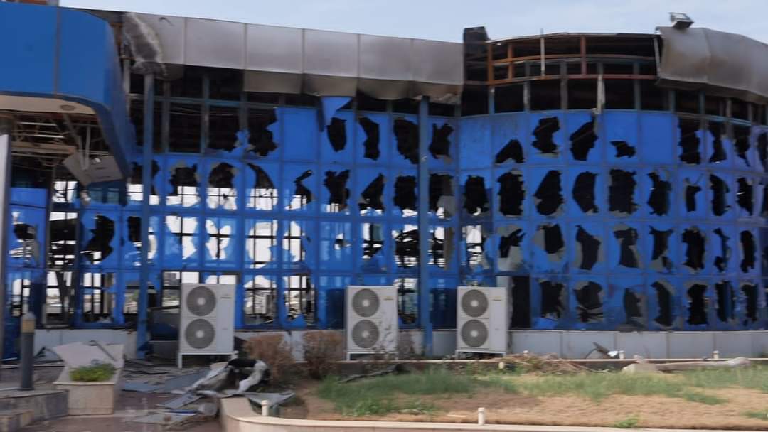 حجم الدمار في مطار الخرطوم الدولي